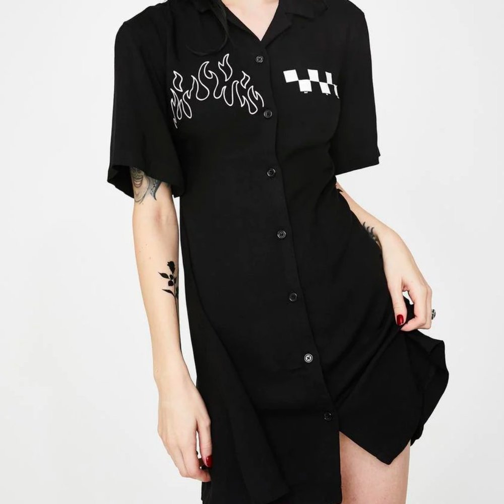 NWOT Disturbia Out To Lunch Shirt Dress